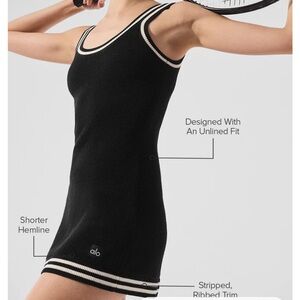 ALO Yoga Black Dress with White Trim